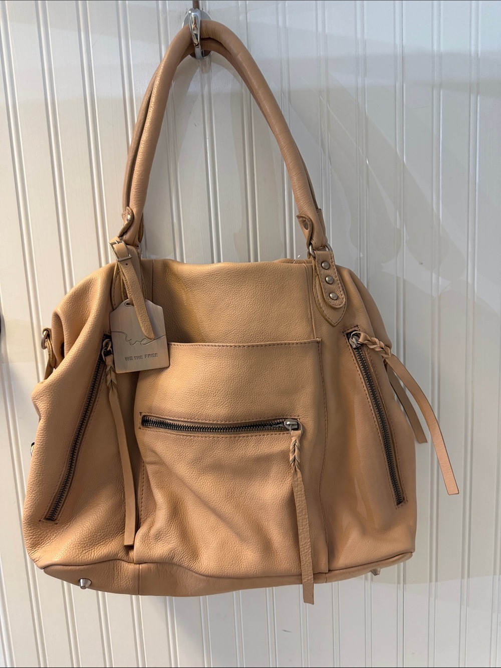 NEW We The Free Tan Emerson Shoulder Bag leather
